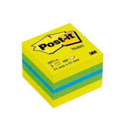 BLOCCO MINICUBO 400foglietti Post-it® 51x51mm 2051-L GIALLO NEON